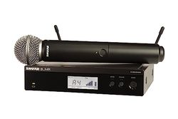 Shure BLX24R/SM58 Draadloze Podium/performance microfoon Zwart – Draadloze microfoon, 662 – 686, Batterij, AA (LR6) Alkaline Batterijen