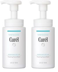 Curel Foaming Gentle Cleansing Face Wash Cleanser for Dry, Sensitive Skin 150 ml (Pack of 2)