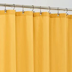ALYVIA SPRING Rideau de Douche ou Doublure avec 3 aimants – Rideau de Douche en Tissu Doux de qualité hôtelière pour Salle de Bain, léger et Lavable en Machine – Taille Standard 183 x 183 cm, Jaune