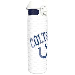NFL Colts Lichtgewicht Stalen Waterfles, 600 ml/20 oz, Zonder Isolatie, Lekvrij, Makkelijk te Openen, Veilige Vergrendeling, Vaatwasserbestendig, Hygiënische Flipcover, Draaggreep, Duurzaam