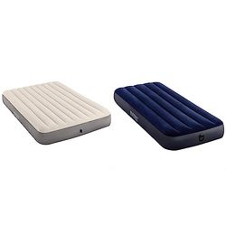 Intex - Matelas à air - Deluxe - High Airbed - 152x203x25 cm & Matelas Classic Downy Bleu