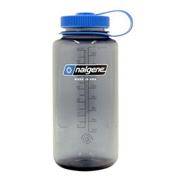 Nalgene Sustain - Borraccia in Tritan senza BPA, realizzata con materiale derivato dal 50% di rifiuti di plastica, 907,2 g, imboccatura larga, grigio fumo