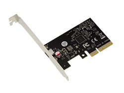 KALEA-INFORMATIQUE PCIe x4 1 poort USB 3.2 Gen 2x2 20G Type C-controllerkaart met ASM3242-chipset. Hoog en laag profiel