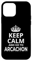 Carcasa para iPhone 12 mini Recuerdos de Arcachon / "Keep Calm And Go To Arcachon!"