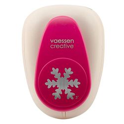 Vaessen Creative Craft Paper Punch - Snowflake - 6,5 x 7,5 cm - Circle Cutter for Crafting and Card Making