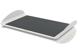 Leitz Ergo Reposapiés Ergonómico Ajustable para Ordenador, Dos Alturas Ajustables, Gris Claro/Blanco, 65030085