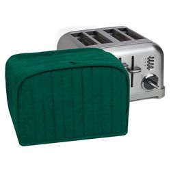 Ritz Copertura trapuntata in poliestere/cotone per tostapane, protezione da polvere e impronte digitali, lavabile in lavatrice, verde scuro