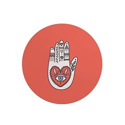 Questo Casa, Round Digital Printed Mouse Pad, Non-Slip Base, for Office and Home, Diameter:22cm
