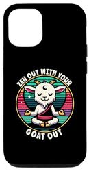 Coque pour iPhone 15 Jeu de yoga chèvre Cours de yoga Instructeur de yoga Chèvres