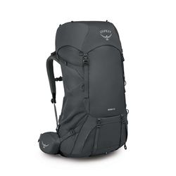 Osprey Rook/Renn Mochilas de senderismo - Panel trasero Airspeed ajustable - Cubierta incluida - Tapa superior con bolsillo con cremallera, Dark Charcoal/Silver Lining, Hombres, Extended Fit