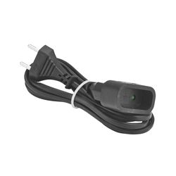 Extensão 2P 6A 2X0,75 Mm² Ho3Vv-H2-F 2M preto