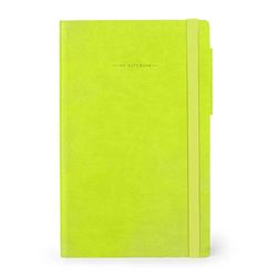 Legami - My Notebook, Chartreuse, Large, Lined Notebook in FSC Certified Paper, 192 Pages, Softcover, Elastic Closure, 17 x 24 cm