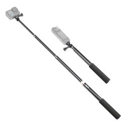 HSU Uitschuifbare selfiestick, waterdichte handgreep voor GoPro Hero 9/8/7/6/5/4, handheld monopod compatibel met mobiele telefoons en andere actiecamera's