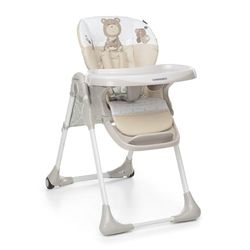 Foppapedretti Augh - Trona para reuniones para niños de 6 meses a 3 años (hasta 15 kg) - Asiento/reposapiés y respaldo ajustables, cesta para objetos, estable y cómoda, con relleno lavable