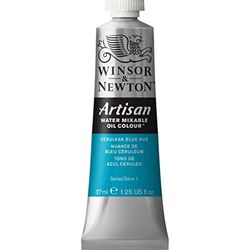 Winsor & Newton Olio Idrosolubile Artisan, Colori a Olio, Senza Solventi, Miscibile con L'acqua, Tubo di 37 ML, Colore Blu Ceruleo Imitazione