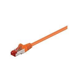 Goobay - Cable de Red (Cat 6, 10 m, Doble apantallado, 2 x RJ45), Color Negro Naranja 3 m