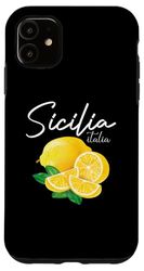 Carcasa para iPhone 11 Sicilia Italia Limón Retro Orgulloso Italia Sicilia Souvenir