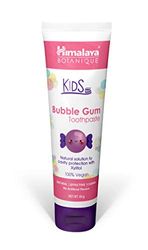 Himalaya Botanique Kids Bubble Gum Toothpaste, fluoride-free toothpaste with herbal ingredients, 80g