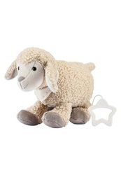 Sterntaler Muziekdoos M Schapenvlokken, babymuziekdoos van zachte stof, knuffeldier baby, wasbaar dankzij uitneembare muziekdoos, slaaphulp, werkt rustgevend thuis en onderweg, zandkleuren