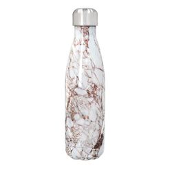 S'well Original Waterfles, Calacatta Gold, 500ml. Vacuüm geïsoleerde drinkfles houdt drankjes koud en warm - BPA-vrije roestvrijstalen bidon voor onderweg
