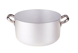 Pentole Agnelli ALMA10436 Cacerola Alta con 2 Asas de Acero, Aluminio Profesional de 3 mm, diámetro 36 cm