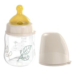 nip Cherry Green butelka z szeroką szyjką PP 260 ml, zrównoważona smoczka w kształcie wiśni naturalny lateks, anty-koliczna, od urodzenia, również do karmienia piersią, kolor beżowy