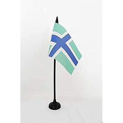 AZ FLAG Bandera de Mesa del Condado DE Gloucestershire 15x10cm - BANDERINA de DESPACHO Gloucestershire New County - INGLETERRA 10 x 15 cm