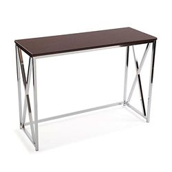 Versa Modena Smalle hal of vestibule Entree hal meubilair, Console Tafel, Afmetingen (H x B x H) 76 x 40,5 x 106,5 cm, Hout en Metaal, Kleur Bruin