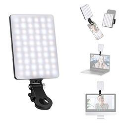 NEEWER Lumière Téléphone pour Selfie LED avec Clip, 60 LED de Haute Puissance, Batterie Rechargeable de 2000mAh, CRI95+, 3 Modes d'éclairage, Lampe Vidéo à Pince Portable pour Appels Via Zoom, TikTok