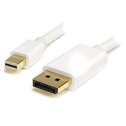 StarTech.com Cable de 1m Mini DisplayPort a DisplayPort 1.2 - Cable Adaptador Mini DisplayPort a DisplayPort 4K x 2K UHD - Cable para Monitor Mini DP a DP - Blanco (MDP2DPMM1MW)