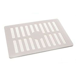 Bulk Hardware BH01263 Verstelbaar plastic ventilatierooster wit 229 x 229 mm, 50 mm