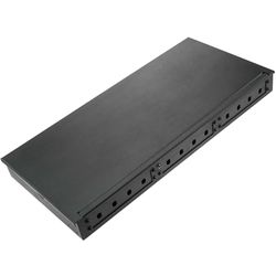 BeMatik - Patch panel rack 19" per fibra ottica 1U nero 12 porte ST