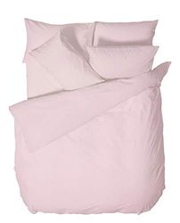 Plain Dyed Cotton Percale Rosa 200TC Flat Sheet 260 x 280 cm