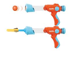 Mars - Oberon Pistola 2 in 1 Pistola Giocattolo Sparapalline e Razzi 32 * 5.5 * 17 cm. Incluse 10 Palline e 3 Razzi