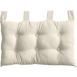 Tête de lit Murale, 70 x 45 cm, Ecru, à Suspendre, Coussin Matelassé, 100% Coton, Collection Panama, Enjoy Home