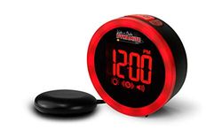 Relógio despertador vibratório para surdos com alarme sonoro de 95 dB e luz intermitente: o Geemarc WAKE 'N' SHAKE Dynamite também desperta aqueles que dormem muito - porta de carregamento USB