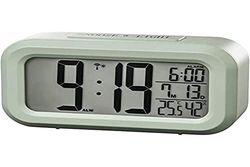 Hama | Relógio digital com rádio (rádio despertador digital, iluminação LED, função de relógio, data, temperatura e humidade, função de alarme crescente) verde menta