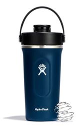 Hydro Flask - Insulated Shaker Bottle - Botella Mezcladora Aislada 709 ml (24 oz) para Batidos de Proteínas y Suplementos - Indigo