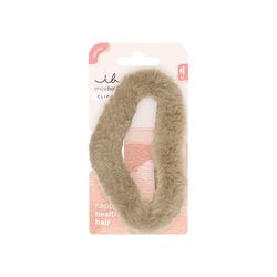 invisibobble CLIPSTAR L Fluffy Companion (1 pièce) – Grande pince à cheveux avec fourrure synthétique brune – Élégante, confortable & douce pour tous les types de cheveux