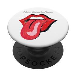 Tongue Out Red Lips Kiss Mouth Lipstick Kissing Lick PopSockets Swappable PopGrip