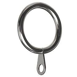 Merriway BH05378 (24 Pcs) Curtain Drapery Pole Rod Ring Fixed Eye Chrome Metal Inner Dimension 42mm - Pack of 24 Pieces