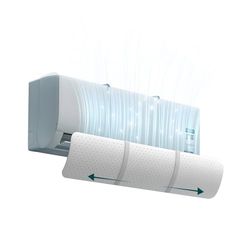 Avilia - Déflecteur climatiseur réglable universel de 58,5 à 93 cm pour maison et bureau, installation facile, orientable, compatible avec télécommande, idéal pour un climat optimal