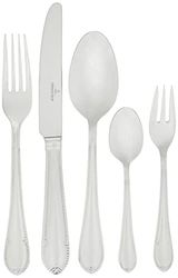 Villeroy & Boch Mademoiselle Set De Cubiertos, 30 Piezas Plata/Platino, Apto Para Lavavajillas, Cuberteria 6 Personas, Set Cubierto, Acero Inoxidable