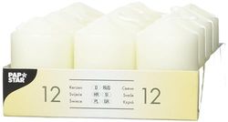 Papstar 15360 Ivory - velas (40 - 60 mm de diâmetro, 12 unidades), cor marfim