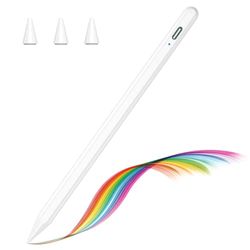 TQQ-penna för Apple iPad (2018-2024), hög precision iPad-penna med lutningssensitivitet och palmavstötning, kompatibel med iPad 10/9/8/7/6 Gen, iPad Pro 11"/12,9", iPad Mini 6/5 Gen, iPad Air 5/4/3