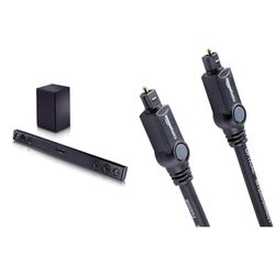 LG SQC2 Soundbar TV 300W, 2.1 Canali con Subwoofer Wireless, Soundbar Dolby Digital, Bluetooth & Amazon Basics - Cavo audio Optical digitale Toslink, 3 m, Nero