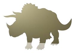 Mungai – Espejo de Dinosaurio Triceratops, acrílico, Plata, 45 CM