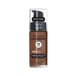 Revlon Colorstay Liquid Foundation Makeup Combination/Oily Skin SPF 15, Longwear Medium-Full Coverage With Matte Finish, Mocha (450), 30 Ml