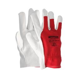 WOLFPACK LINEA PROFESIONAL Guanti Pelle/Tela Con Gancio 9" Guanti Da Lavoro, Guanti Di Protezione