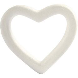 Creativ 54357 Heart, 13.5 cm Width, White, Pack of 25